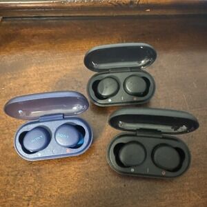 3 - Sony WF-XB700 Wireless In-Ear Headphones - Black W/ Charging Case NOT TESTED